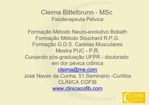 Clinica Cofib Incontinência e Biofeedback Dra Cleima Coltri Bittelbrunn CV